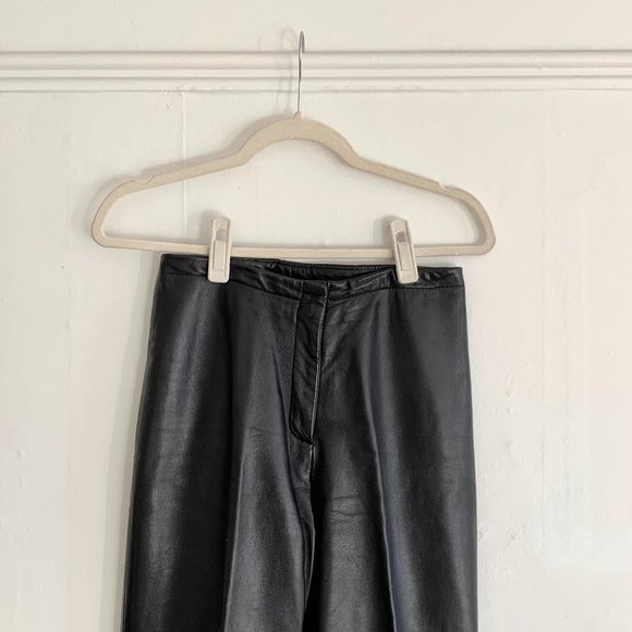 Vintage Danier Leather Pants, Black, Small - Picture 2 of 7